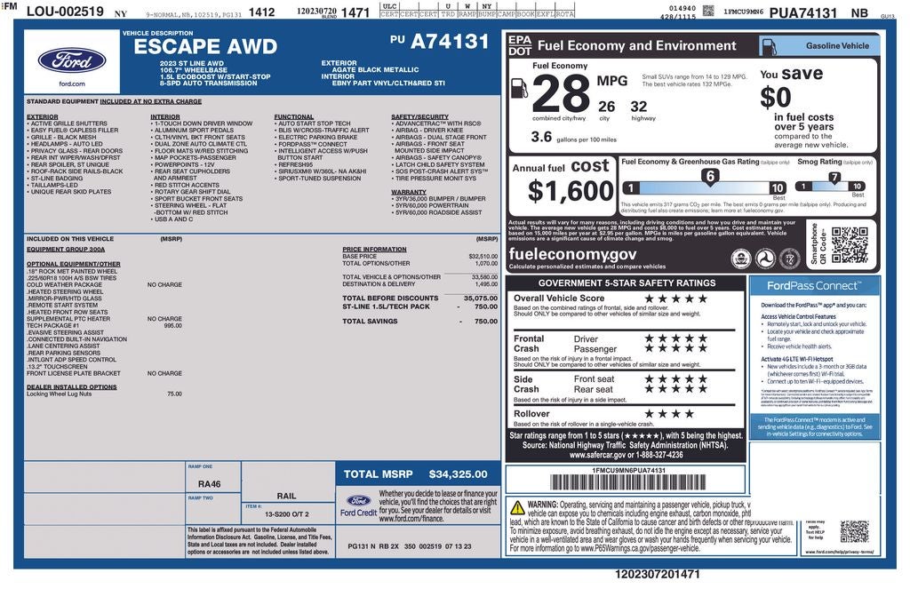 2023 Ford Escape ST-Line