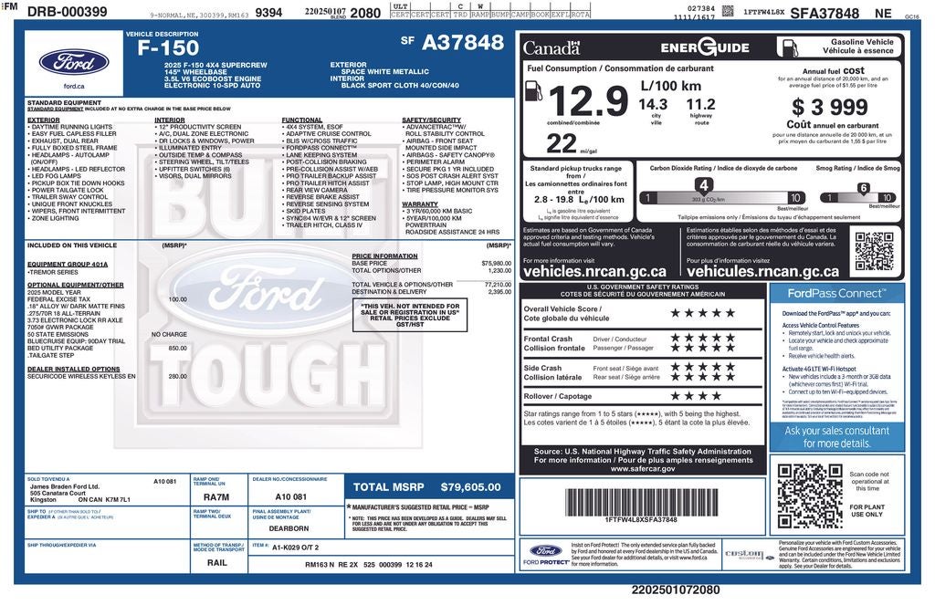 2025 Ford F-150 Tremor