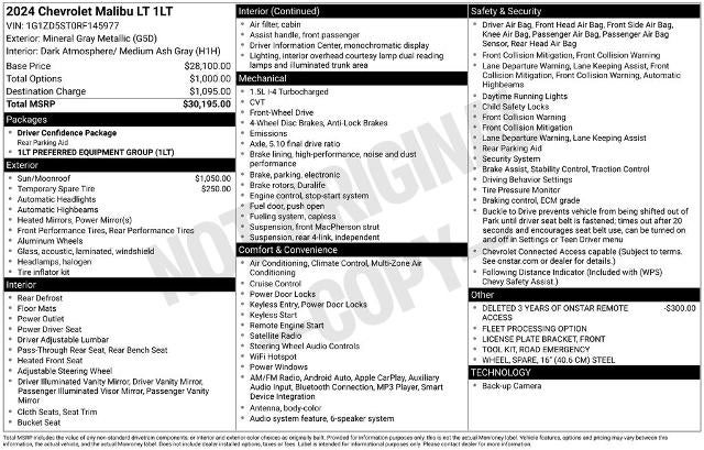 2024 Chevrolet Malibu LT 1LT