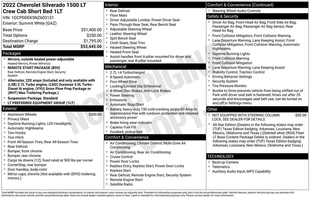 2022 Chevrolet Silverado 1500 LT LT1