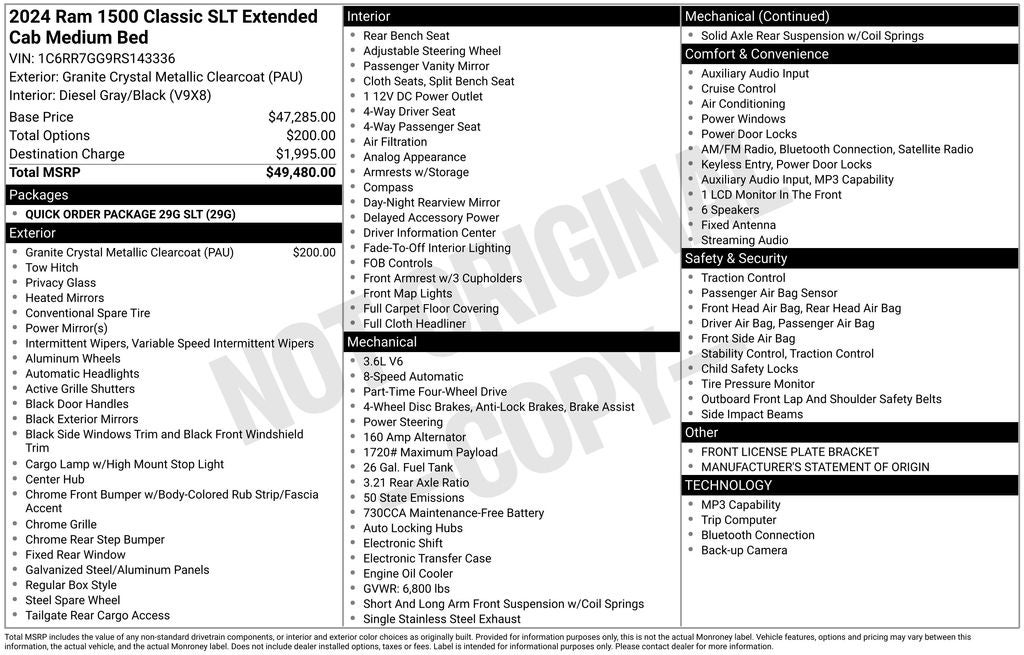 2024 RAM 1500 Classic SLT