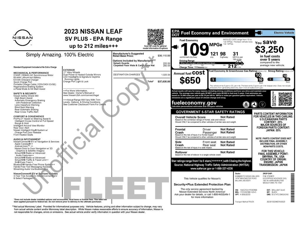 2023 Nissan Leaf SV Plus