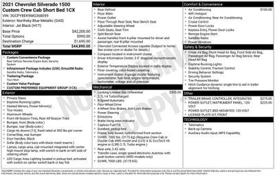 2021 Chevrolet Silverado 1500 Custom