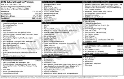 2022 Subaru Crosstrek Premium