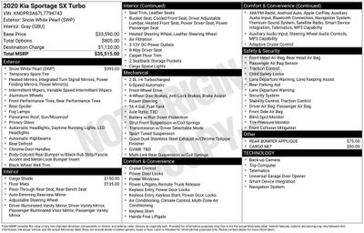 2020 Kia Sportage SX